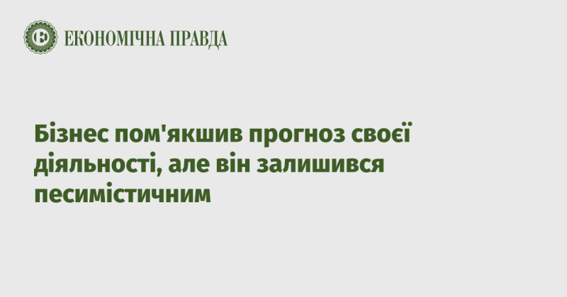 Бізнес знизив свої очікування щодо майбутньої діяльності, проте зберіг песимістичний настрій.