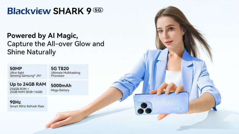 Blackview представляє SHARK 9 5G, оснащений штучним інтелектом та вражаючою продуктивністю.